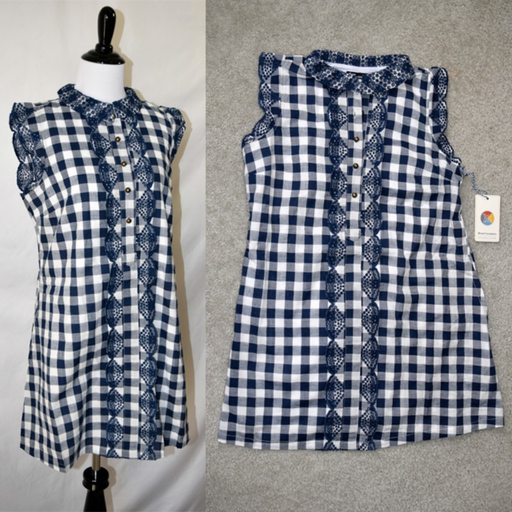 NWT Dear Creature Anthropologie Gingham Mini Dress - Picture 5 of 7